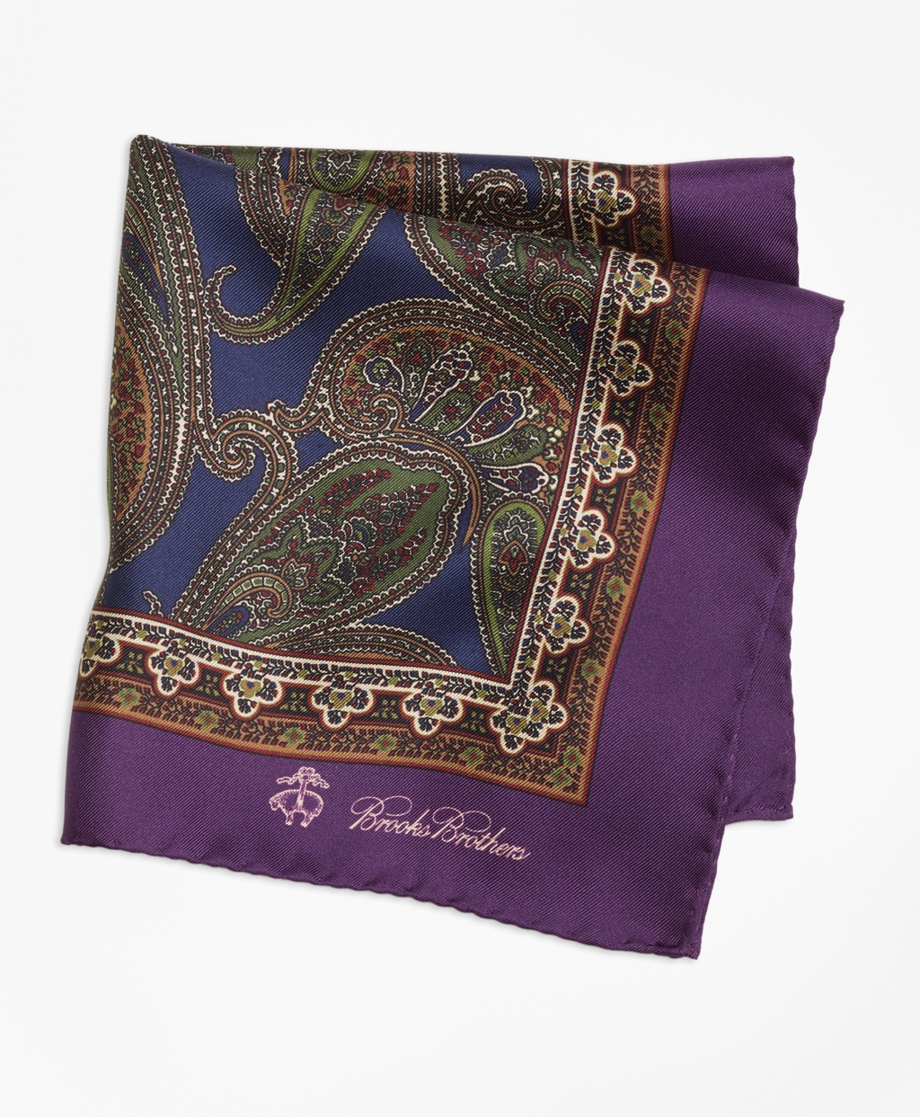 Brooks brothers Paisley Pocket Square in Purple for Men Lyst